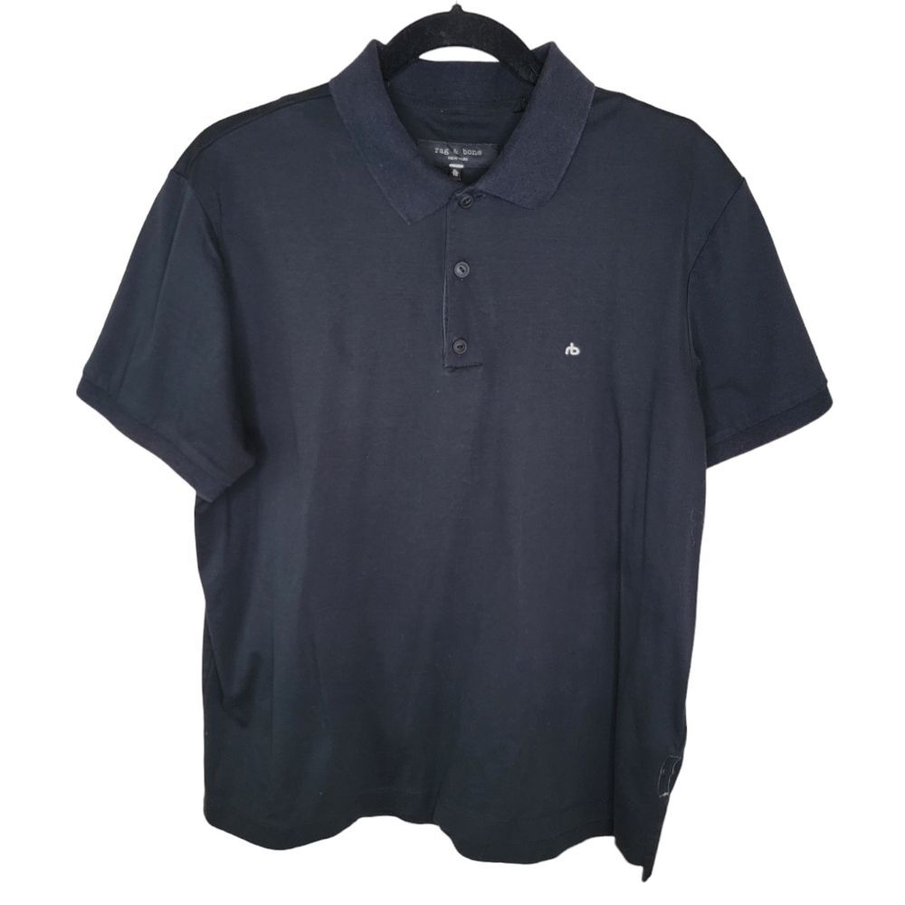 Rag & Bone New York Black polo shirt size XL